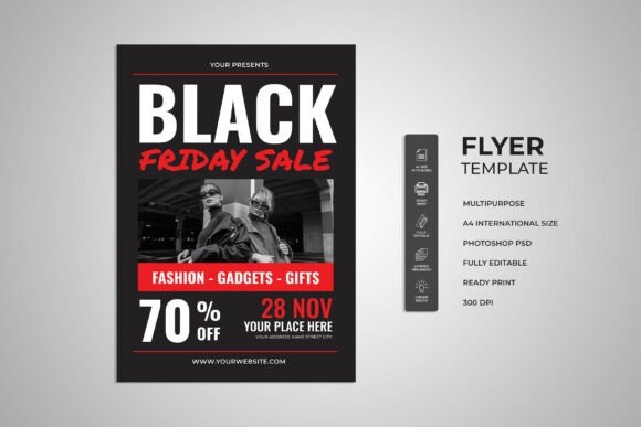Download Black Friday Fashion Sale Red Flyer - Black friday fashion Collection