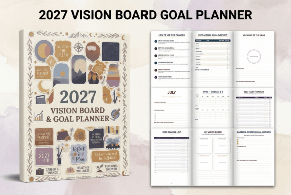 Download 2027 Vision Board Goal Planner - Premium Resources