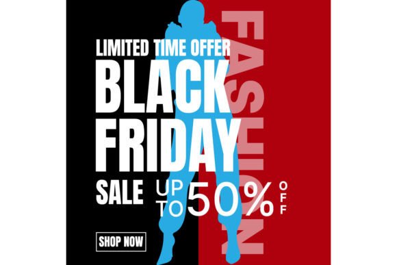 Download Flat Black Friday Fashion Sale Banner - Black friday fashion Collection
