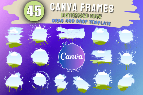 Download Drag and Drop Canva Frames Grunge Frames - Drag and drop Collection
