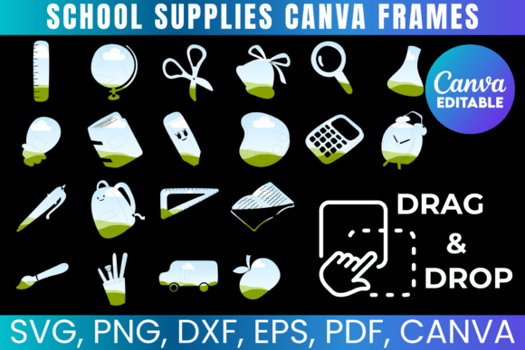 Download Teacher Element Canva Frame Bundle - Element canva Collection