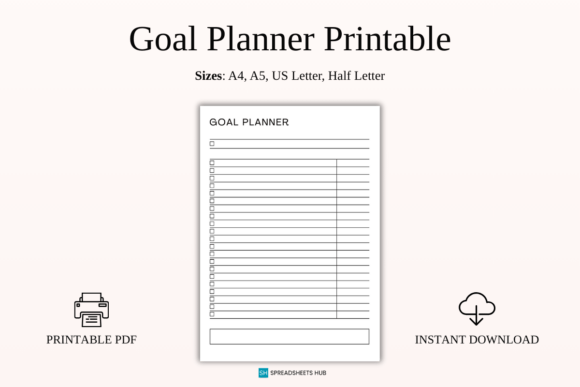 Download Weekly Habit Strategic Goal Planner PDF - Premium Resources