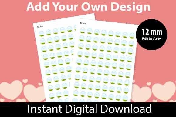 Download 12MM Round Cabochon Drag and Drop Design - Drag and drop Collection